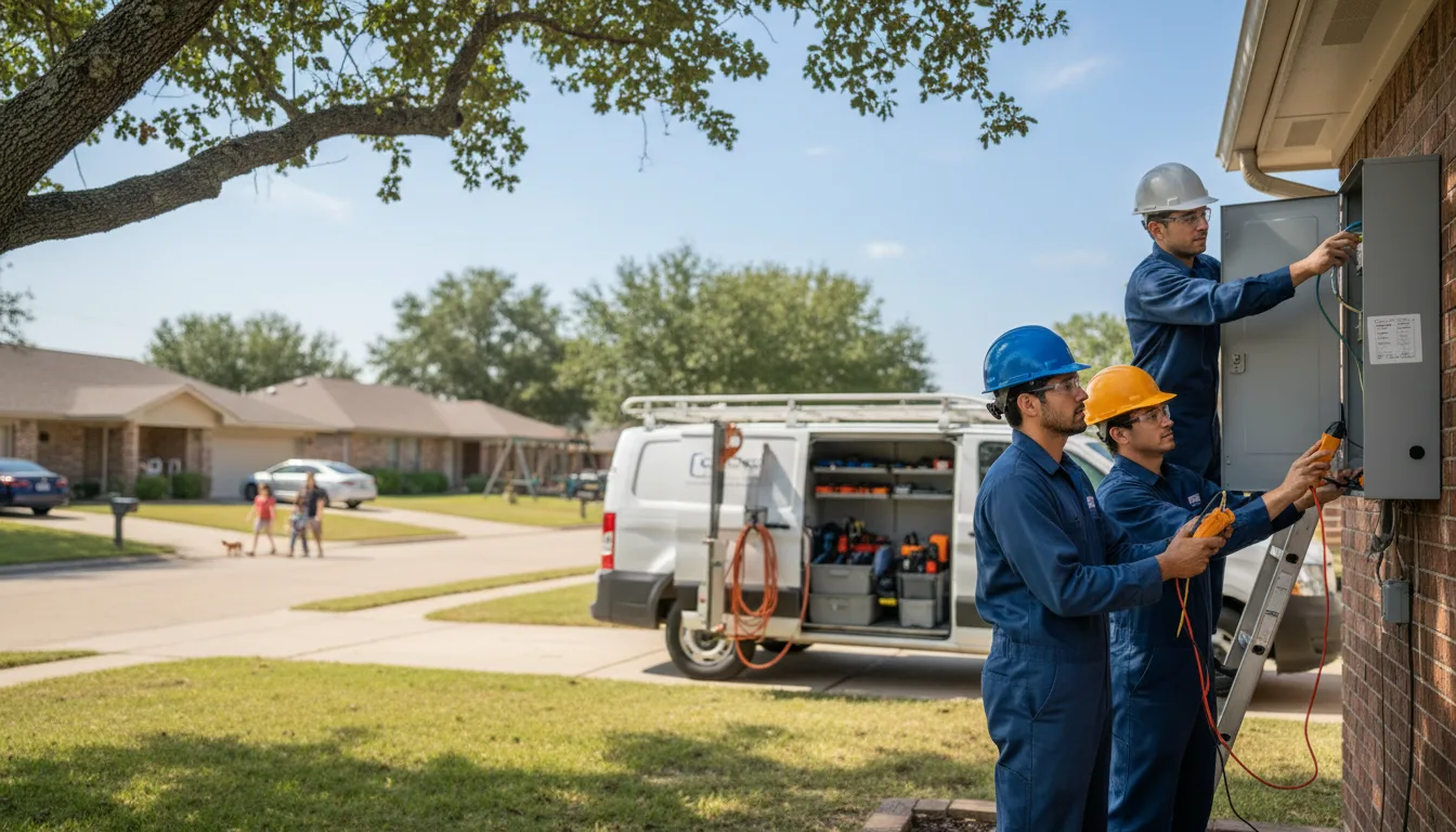 Certified electrician providing emergency electrical services in Hallam, NE